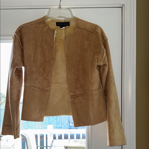 Banana Republic Women's Camel Teddy Jacket XS - Picture 1 of 7